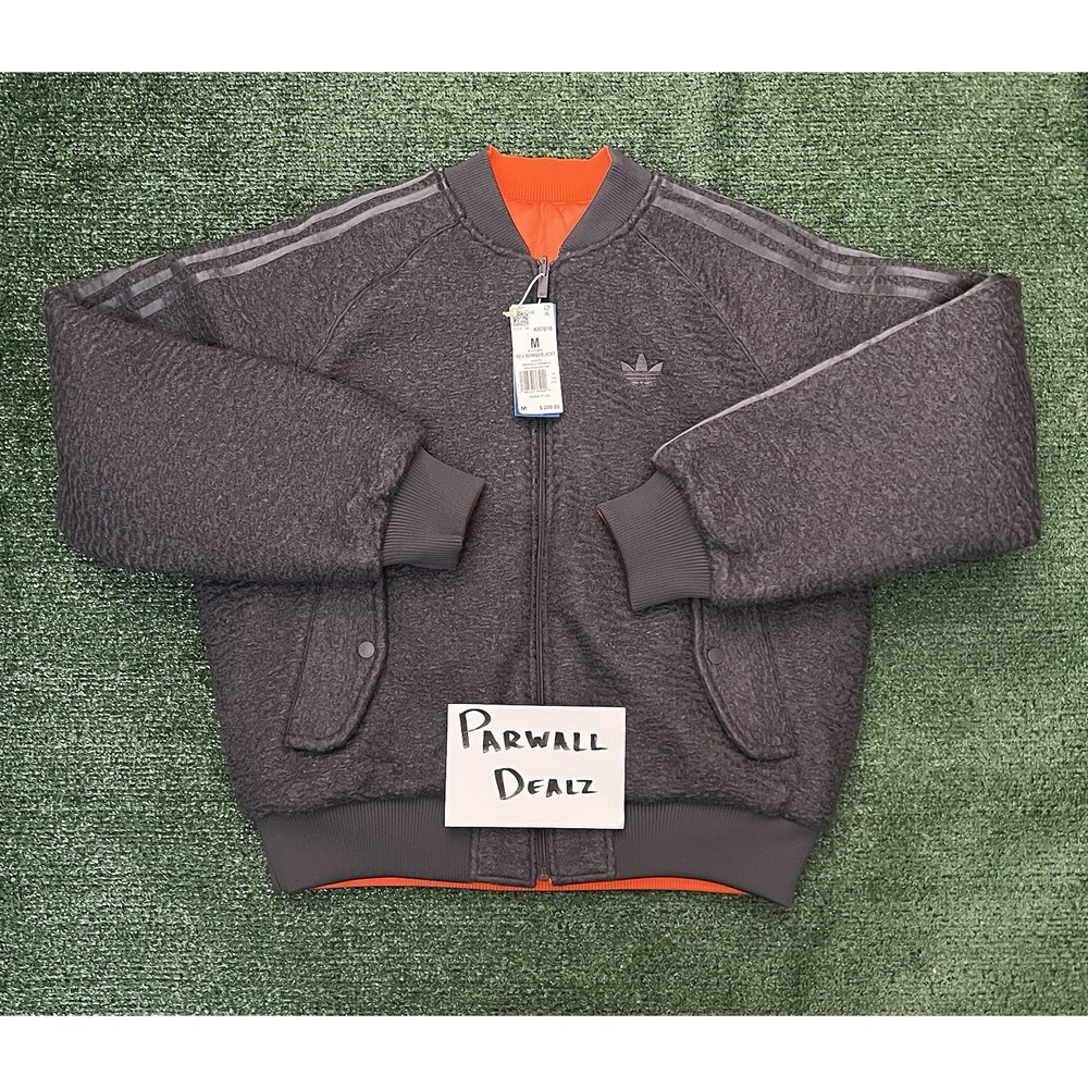 Adidas Originals Reversible Superstar‎ Bomber Jacket Gray Orange Men's M KR7618